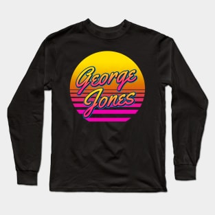 George Personalized Name Birthday Retro 80s Styled Gift Long Sleeve T-Shirt